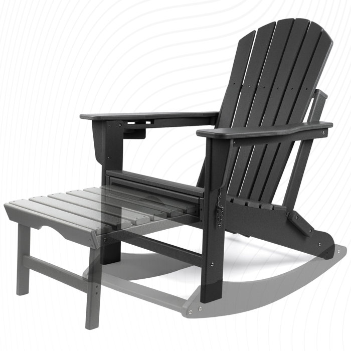 OLYMSOLD Plastic/Resin Folding and Rocking Adirondack Chair with